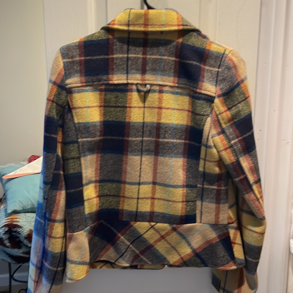 Plaid Zip Up Tartan Like Jacket From Jolt, Medium - image 5